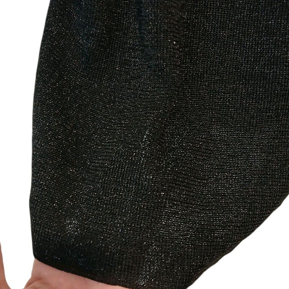 MICHAEL Michael KORS Black Metallic Knit Tank Top Women's Sleeveless PM NEW - Picture 3 of 8
